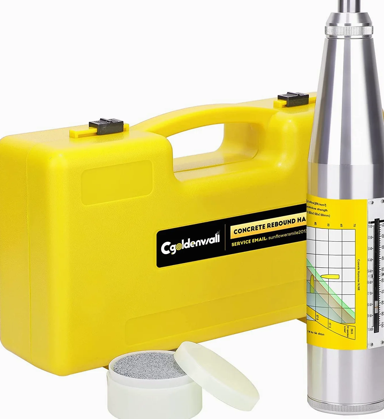 CGOLDENWALL Sclerometro per Calcestruzzo con Manuale Italiano Resiliometer Sclerometro nell' Ambito di 10-60 Mpa ZC3-A