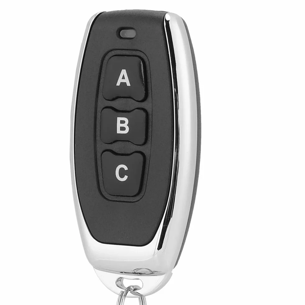 Chiave Telecomando Wireless, Telecomando Universale a 3 Tasti Telecomando Clone in Metallo Dimensioni Portatili Per Porta da Garage con Cancello Elettrico