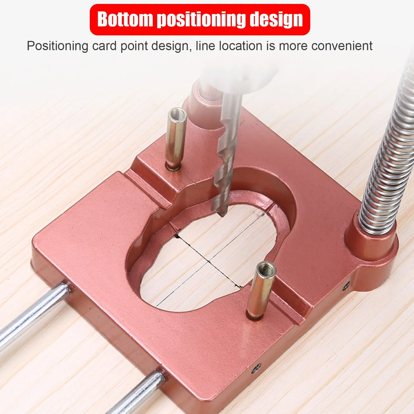 Annodatore con supporto per trapano, guida per segnatrici regolabile, strumento portatile di precisione per la lavorazione del legno, guida per trapano per utensili manuali, set di guida verticale