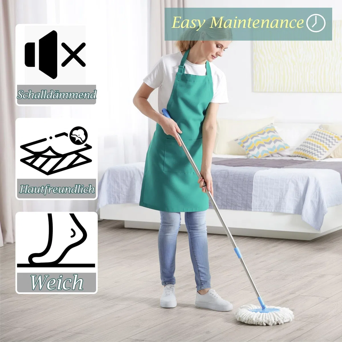 ACXIN Pavimento in PVC autoadesivo effetto legno, 7,5 m² (54 pezzi), grigio fumo