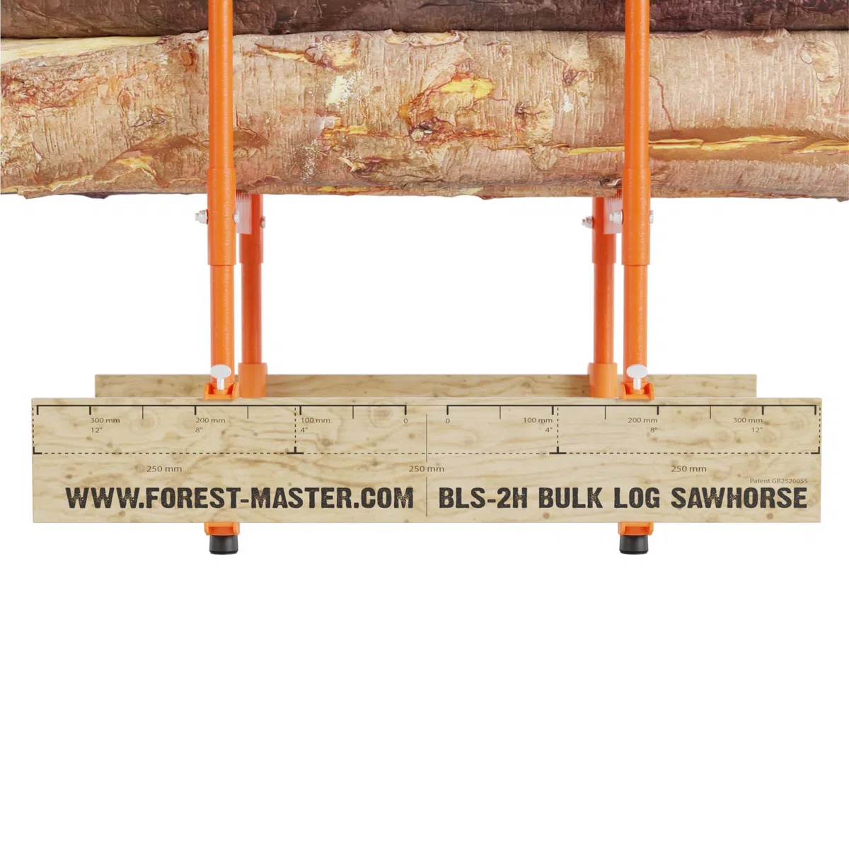 BLS-2H Cavalletto per tronchi – Taglio di precisione multi-ceppo con design brevettato di sicurezza – Portata 150 kg – Pieghevole, leggero e compatto – Doppia catena autobloccante per la massima