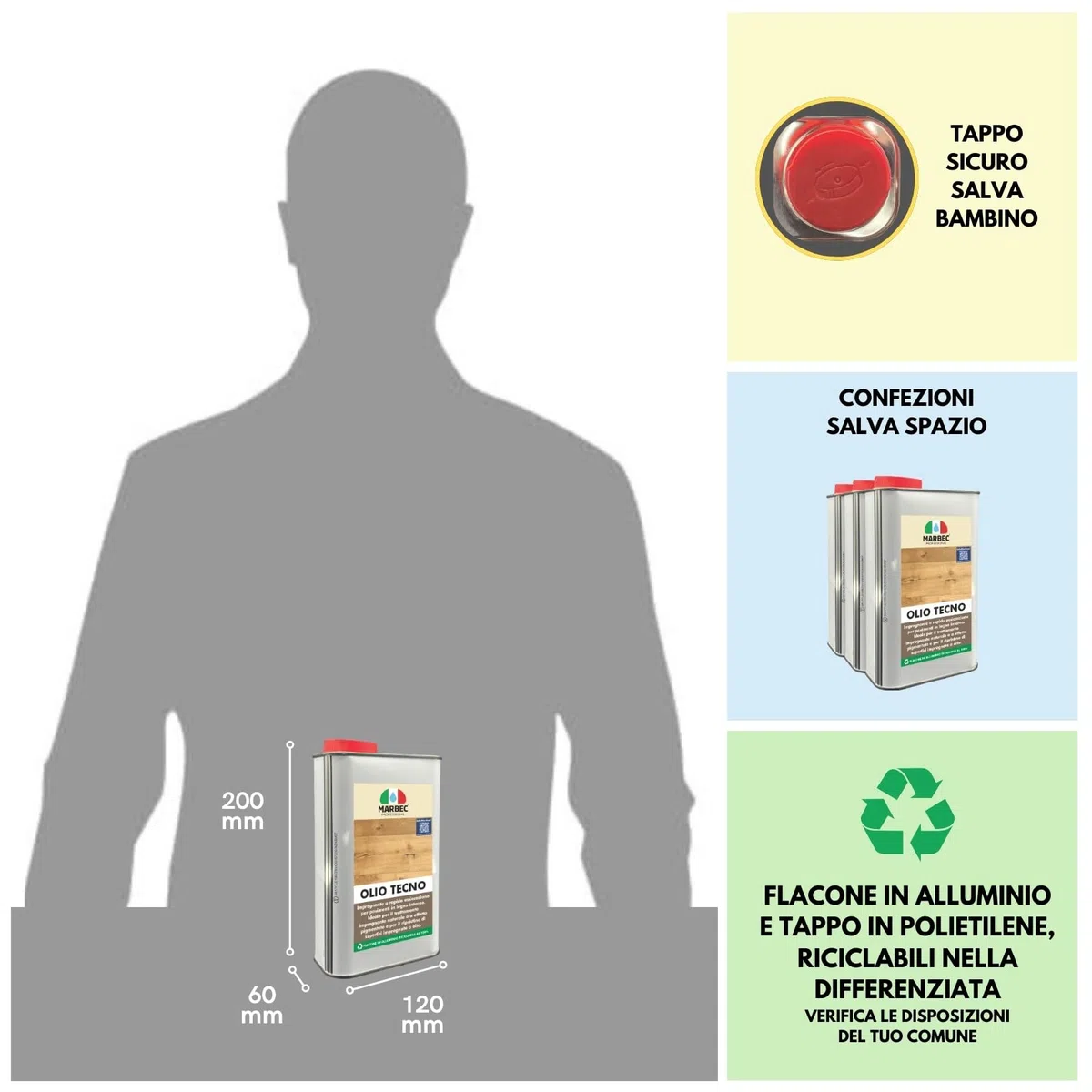 MARBEC OLIO TECNO 1LT Impregnante per legno interno a rapida essiccazione anche nelle stagioni umide. Non crea film e lascia al materiale un aspetto naturale.