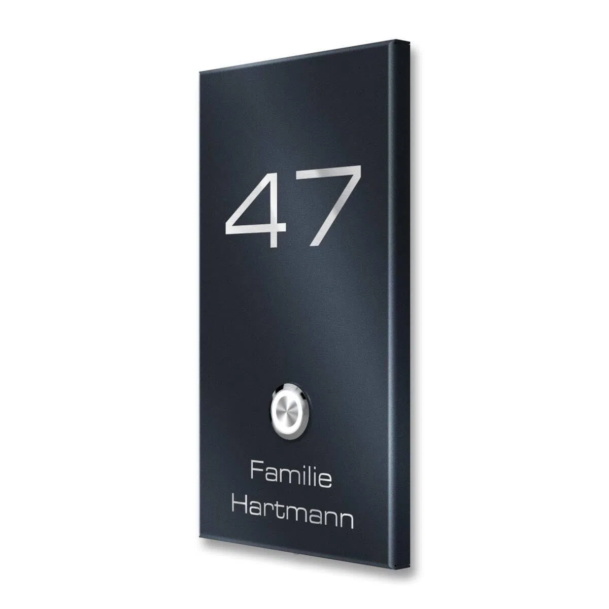 Metzler campanello da parete acciaio inox antracite RAL7016 incisione personalizzata pulsante LED impermeabile IP67 design moderno resistente intemperie montaggio semplice 10 anni di disponibilità ric