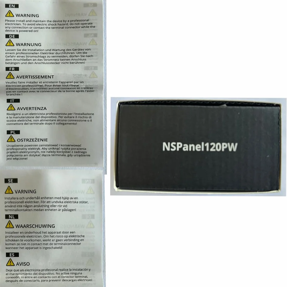 Smilewolf NSPanel Pro Zigbee 3.0 Hub Matter Gateway 120Tpye Smart Home 120Tpye Pannello Smart Thermostst Consumo di energia Modulo interruttore fai da te Supporto dispositivi eWeLink (bianco)