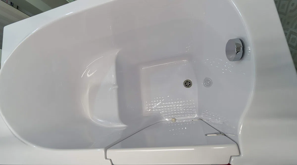 RUBIN per vasca da bagno, maniglia a sinistra, con soglia bassa (15") cm)