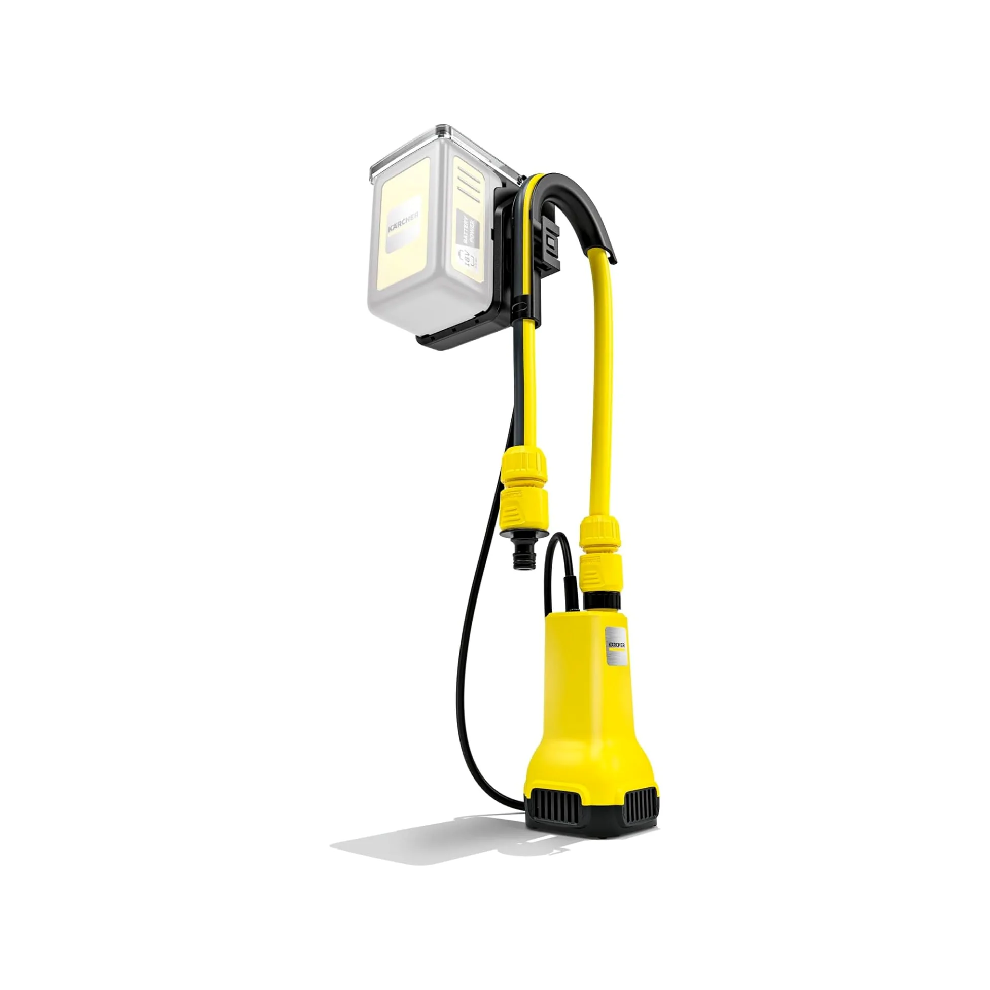 KÄRCHER BP 2.000-18 Pompa da barile a batteria, pressione dell'acqua: 2 bar, portata: 2000 l/h, utilizzabile con la batteria KÄRCHER da 18 V (non inclusa nella confezione)