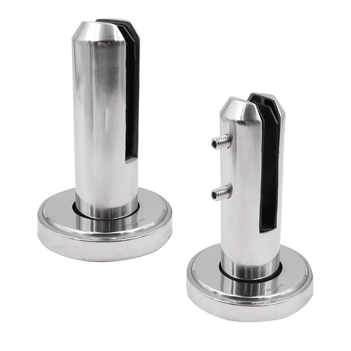 Set di 2 montanti in vetro di alta qualità in acciaio inox 304, 8-12 mm, montaggio a pavimento, recinzione piscina, giardino, morsetto per recinzione, coni rotondi, balaustra, supporti