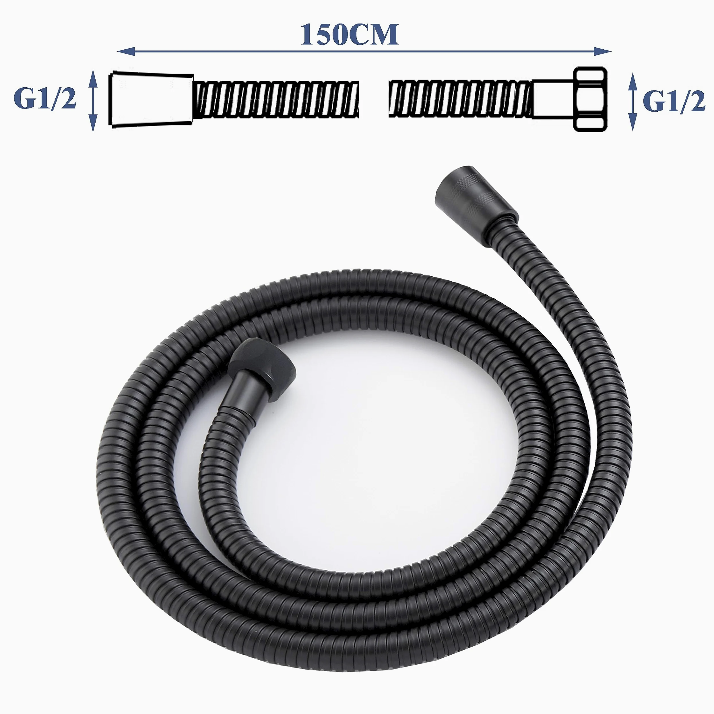 OCEAN ITALY Colonna Doccia con Soffione Acciaio Inox 20x20cm, Gruppo Doccia con Miscelatore Termostatico, Saliscendi Doccia Moderno Quadrato Regolabile 73-115cm, Nero Opaco