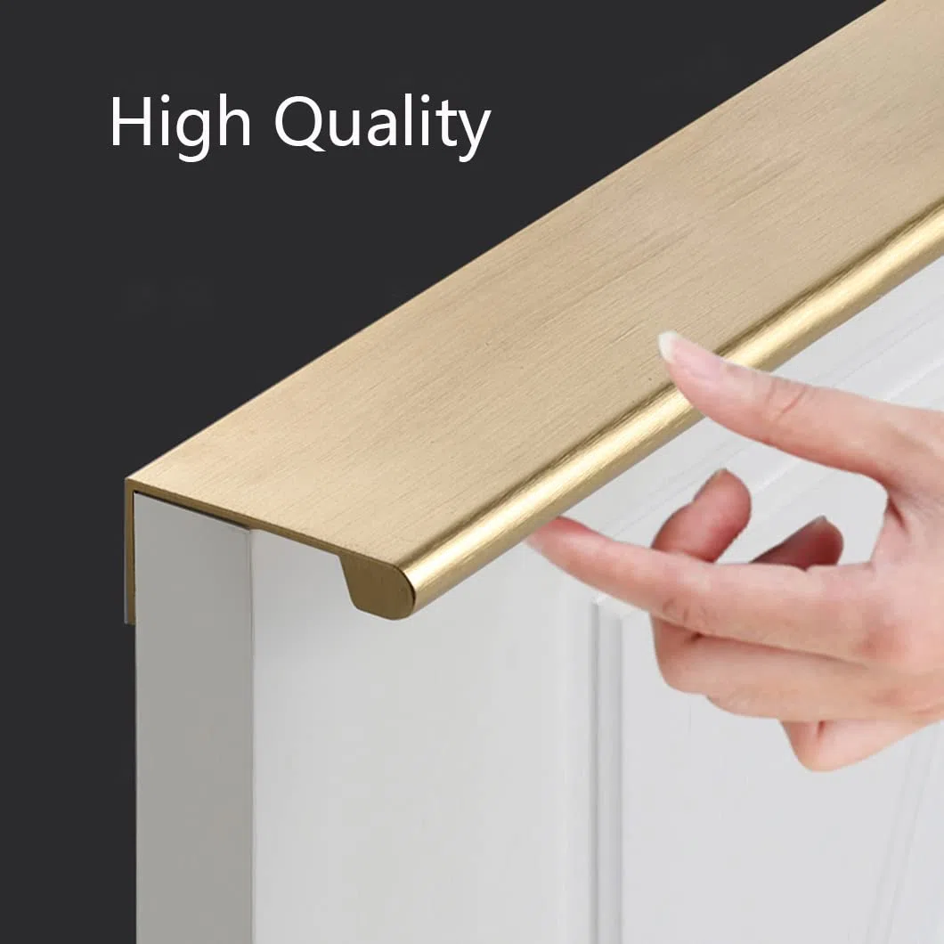 Maniglie Nascoste per Mobili Maniglie delle Porte del Guardaroba in Oro Maniglia per Armadio da Cucina da 2 Pezzi Maniglie per Cassetti Extra Lunghe, Lega di Alluminio (Length 1000mm)