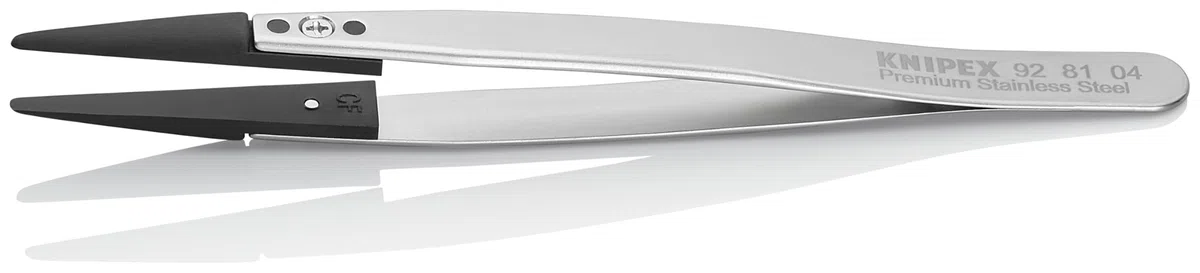 KNIPEX Pinzetta con punte intercambiabili ESD opacizzate 130 mm, 92 81 04