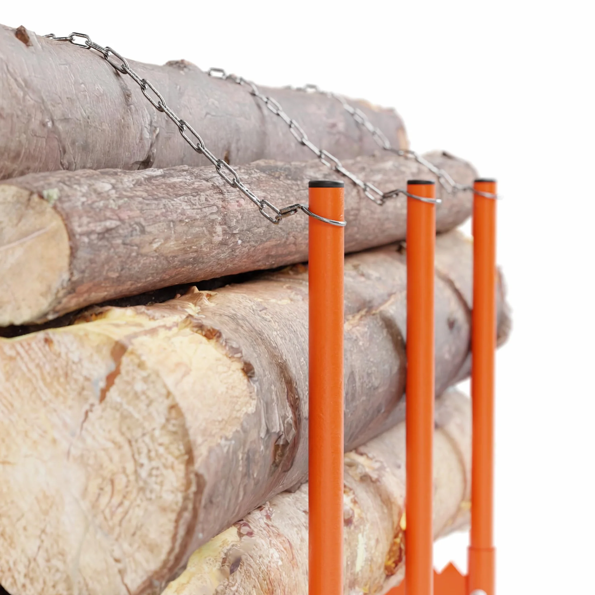 Forest Master BLS-3H Cavalletto per Tronchi – Perfetto per il Taglio Preciso di Più Tronchi – Capacità 250 kg – Compatto, Leggero e Pieghevole – 3 Catene Autobloccanti per Maggiore Stabilità