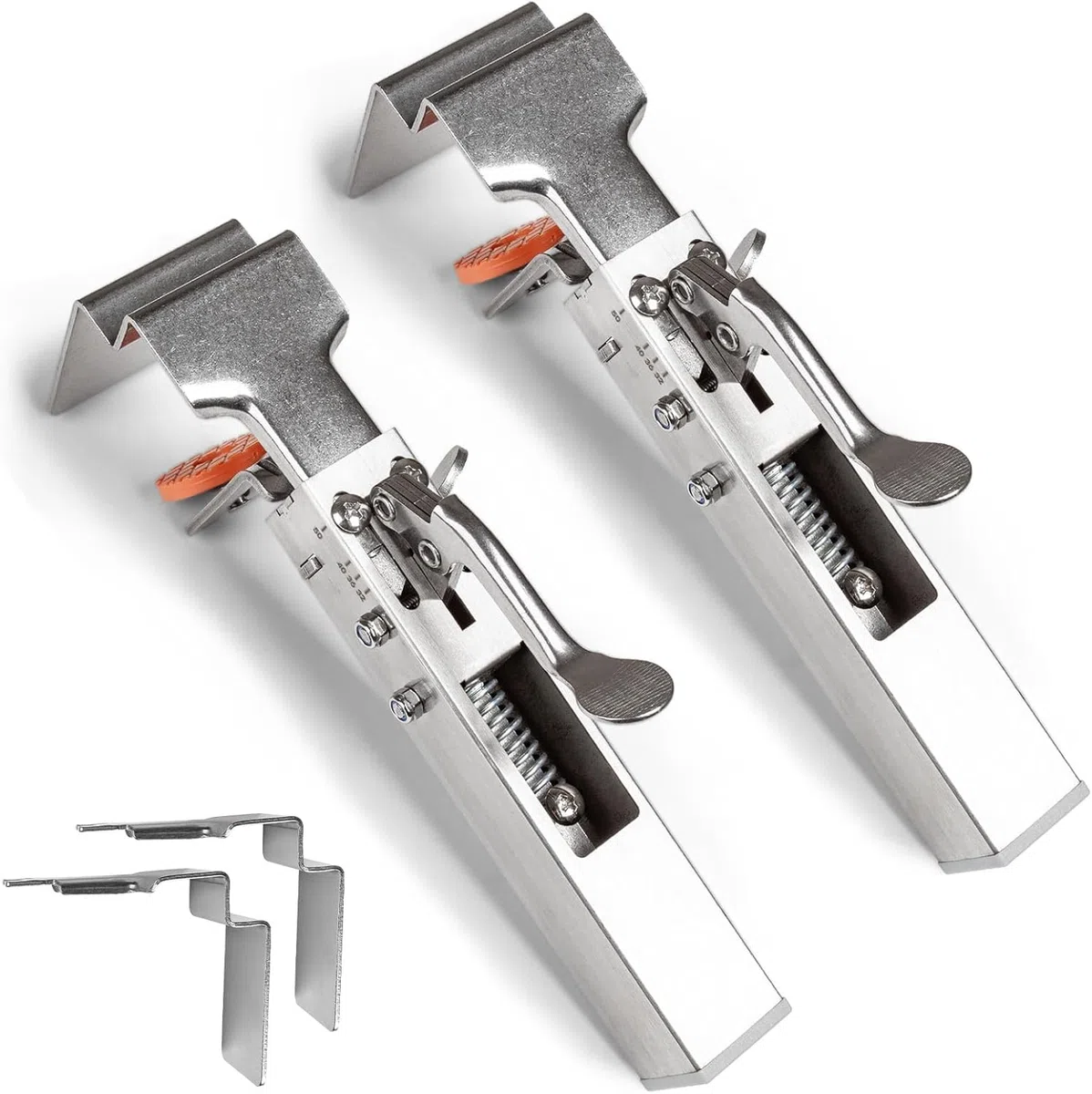 2PCS Morsetti di fissaggio per cassetti regolabili, morsetti universali per l'installazione di armadi in acciaio inossidabile, clip di fissaggio per installazione regolabili da 32 a 50 mm
