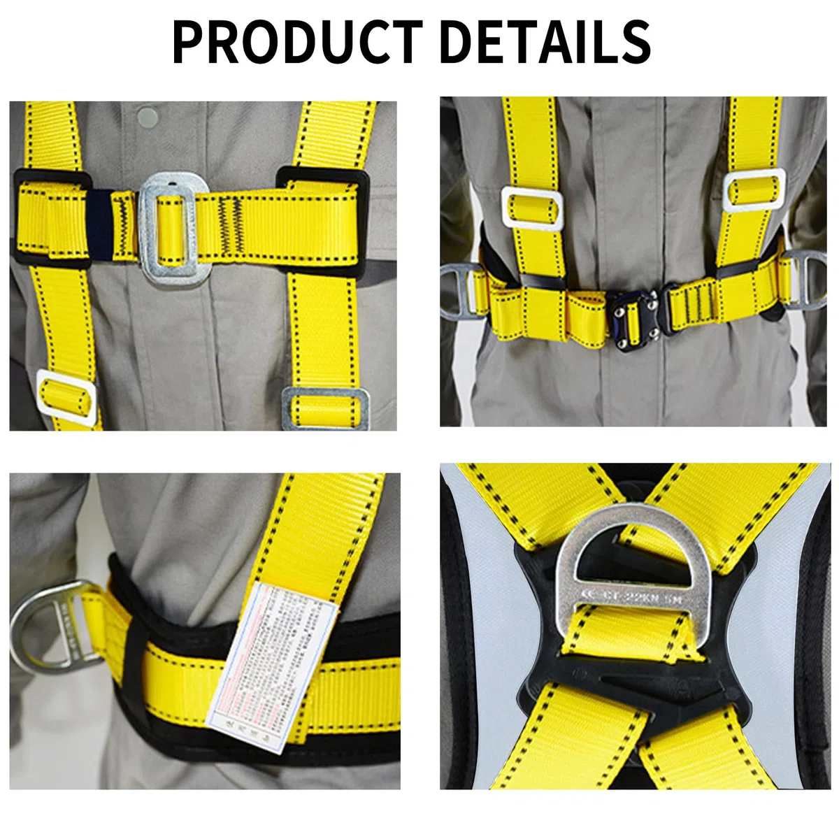Imbracatura di Sicurezza Anticaduta, Imbracatura Anticaduta con Spallaccio Staccabile Carico 90 kg, Ergonomica Regolabile Imbrago per il servizio di soccorso alpino all'aperto
