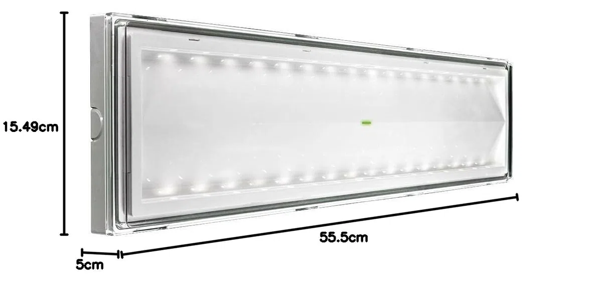 Beghelli BEG8584 Plafoniera Emergenza LED 18 W, Multicolore, vetro;policarbonato, acciaio